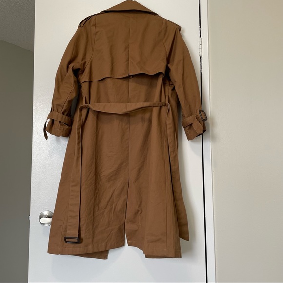 Brown Trench Coat Sz S NWOT - Picture 3 of 5
